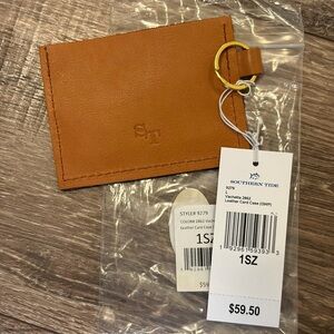Southern Tide Cognac Leather Card Holder